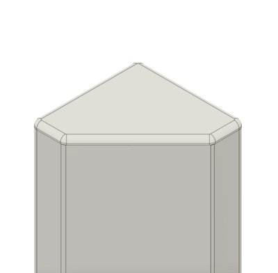 60-090-2 MODULAR SOLUTIONS POLYAMIDE PART<br>END CAP 45MM X 45MM MITER CORNER LIGHT GRAY